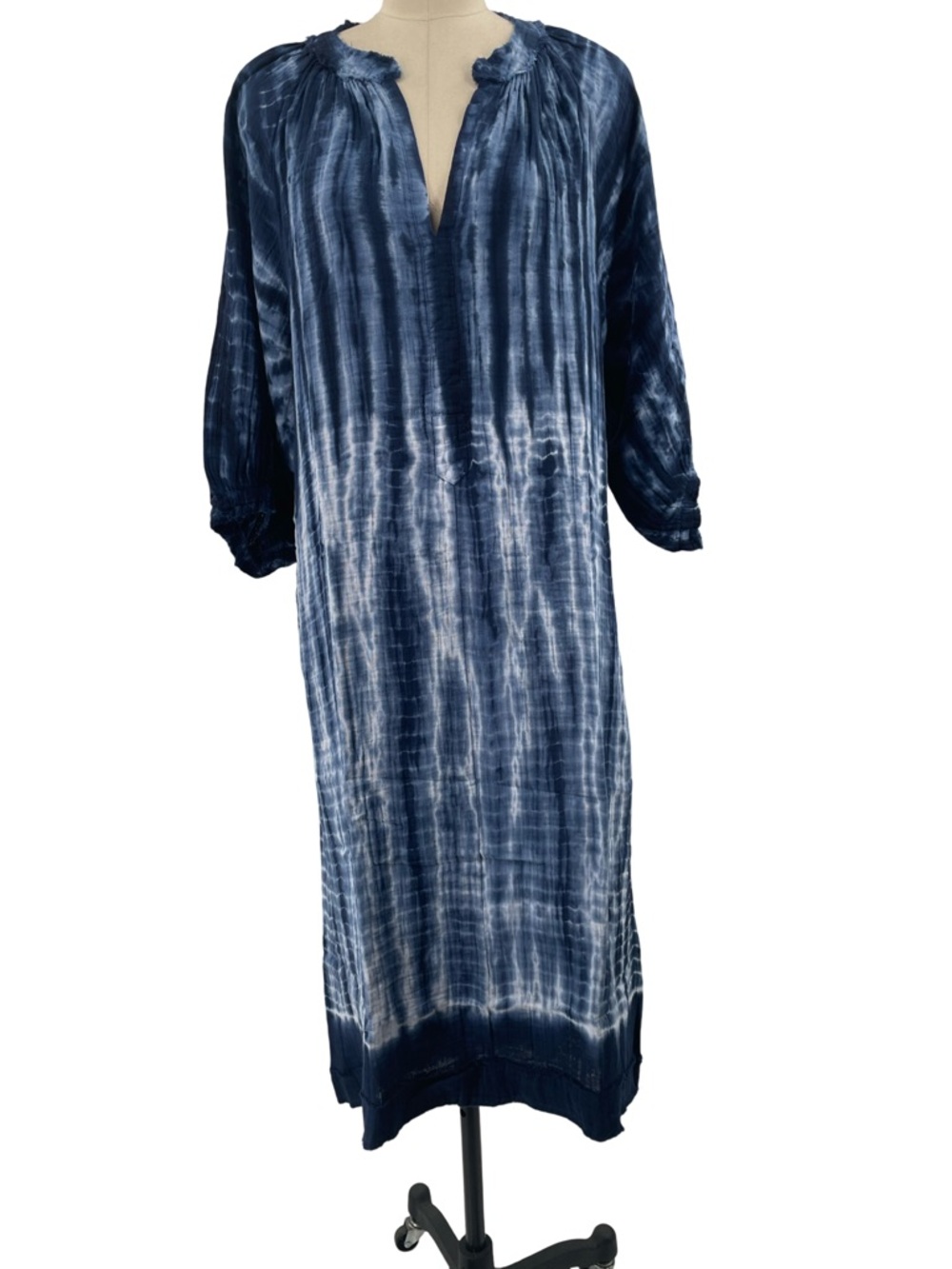 Ocean+Main los angeles Ocean + Main Women's Navy Tide Gauze Dress with Pockets